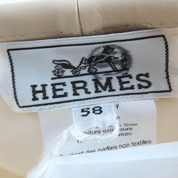 Hermès Saint Honor Serie Metal Leather Beret58